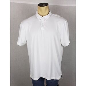James Perse Standard White Supima Cotton Polo Shirt Mens Size 4 XL USA Casual